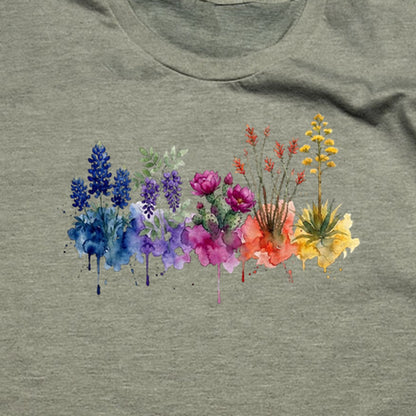 Watercolor Big Bend Wildflowers T-Shirt
