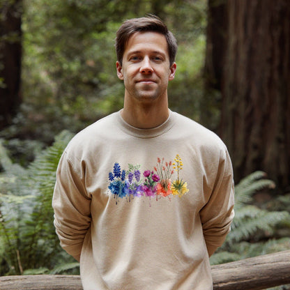 Watercolor Big Bend Wildflowers Crewneck Sweatshirt