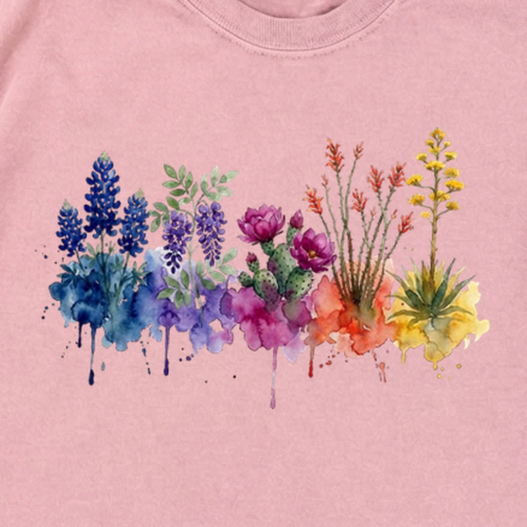 Watercolor Big Bend Wildflowers Premium Long Sleeve
