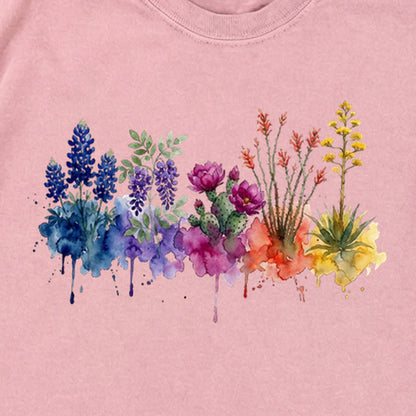 Watercolor Big Bend Wildflowers Premium Long Sleeve
