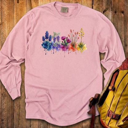 Watercolor Big Bend Wildflowers Premium Long Sleeve
