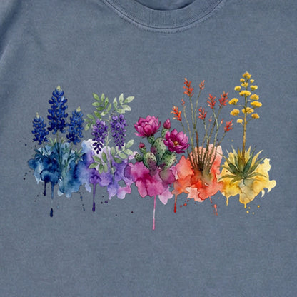 Watercolor Big Bend Wildflowers Premium Long Sleeve
