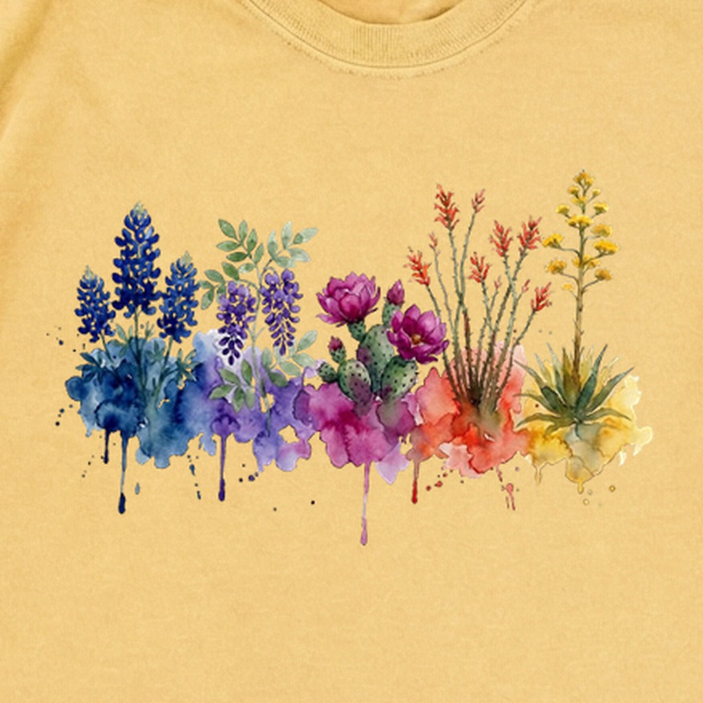Watercolor Big Bend Wildflowers Premium Long Sleeve
