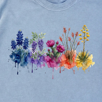Watercolor Big Bend Wildflowers Premium Long Sleeve