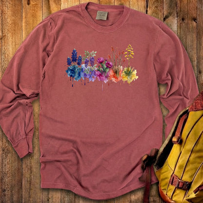 Watercolor Big Bend Wildflowers Premium Long Sleeve
