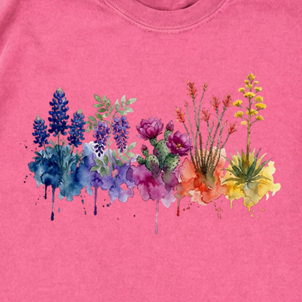 Watercolor Big Bend Wildflowers Premium Long Sleeve