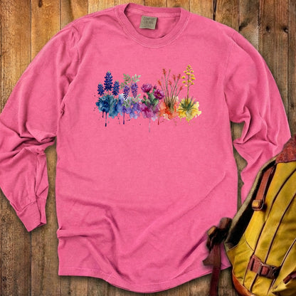 Watercolor Big Bend Wildflowers Premium Long Sleeve