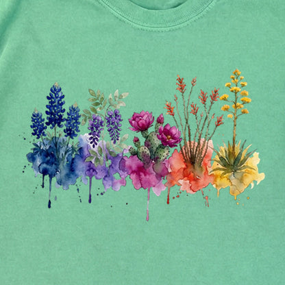 Watercolor Big Bend Wildflowers Premium Long Sleeve