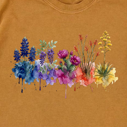 Watercolor Big Bend Wildflowers Premium Long Sleeve
