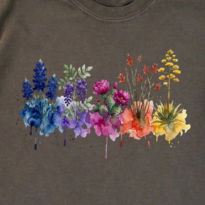 Watercolor Big Bend Wildflowers Premium Long Sleeve