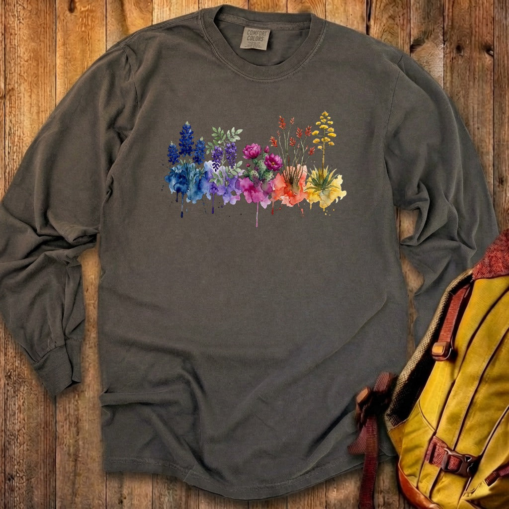 Watercolor Big Bend Wildflowers Premium Long Sleeve