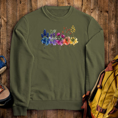 Watercolor Big Bend Wildflowers Crewneck Sweatshirt