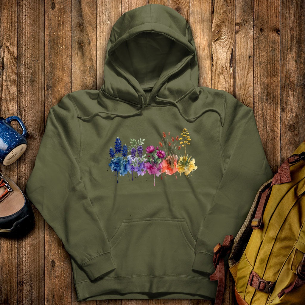 Watercolor Big Bend Wildflowers Hoodie