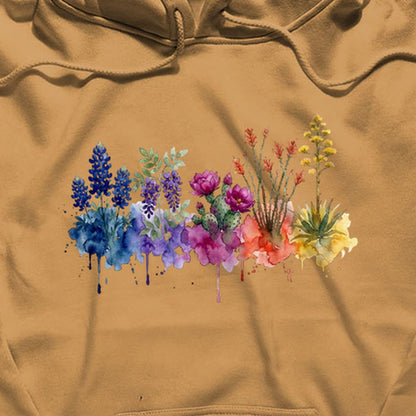 Watercolor Big Bend Wildflowers Hoodie