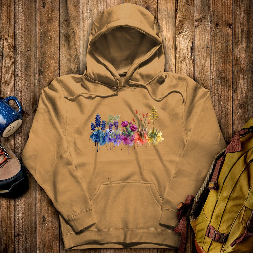 Watercolor Big Bend Wildflowers Hoodie