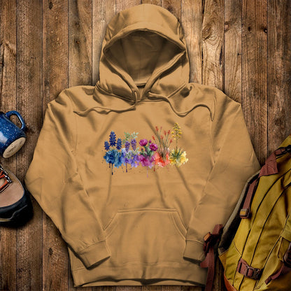 Watercolor Big Bend Wildflowers Hoodie
