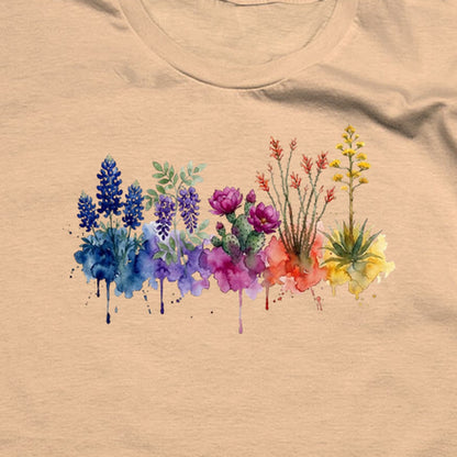 Watercolor Big Bend Wildflowers T-Shirt