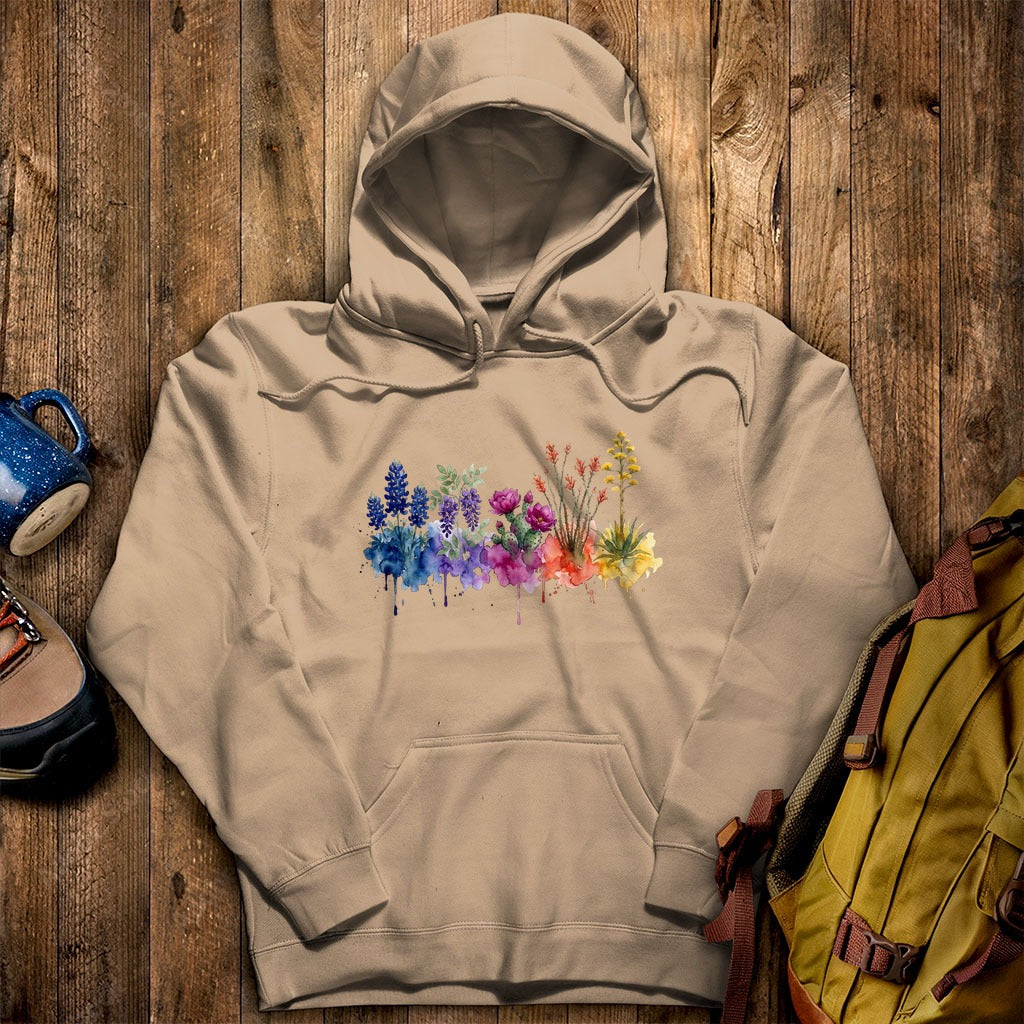 Watercolor Big Bend Wildflowers Hoodie