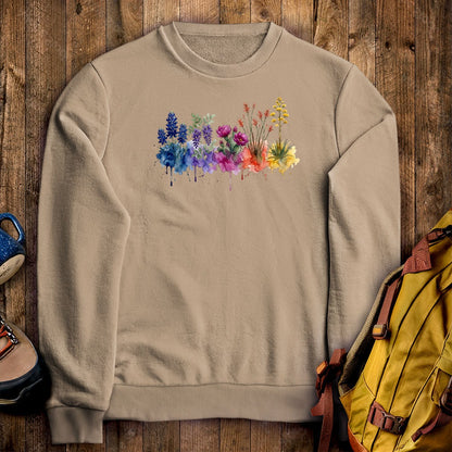 Watercolor Big Bend Wildflowers Crewneck Sweatshirt