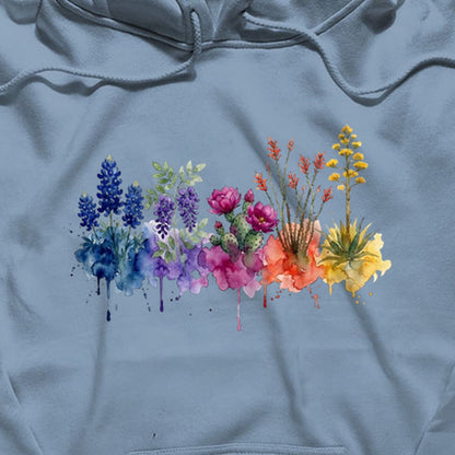 Watercolor Big Bend Wildflowers Hoodie