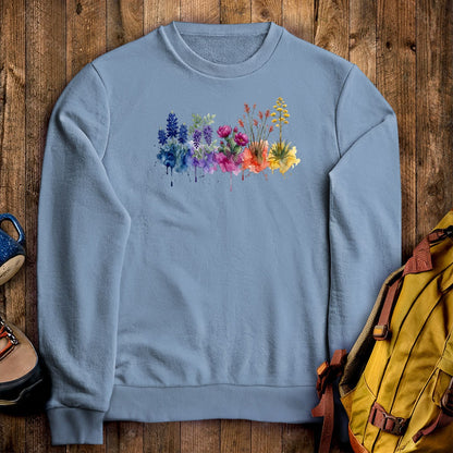 Watercolor Big Bend Wildflowers Crewneck Sweatshirt