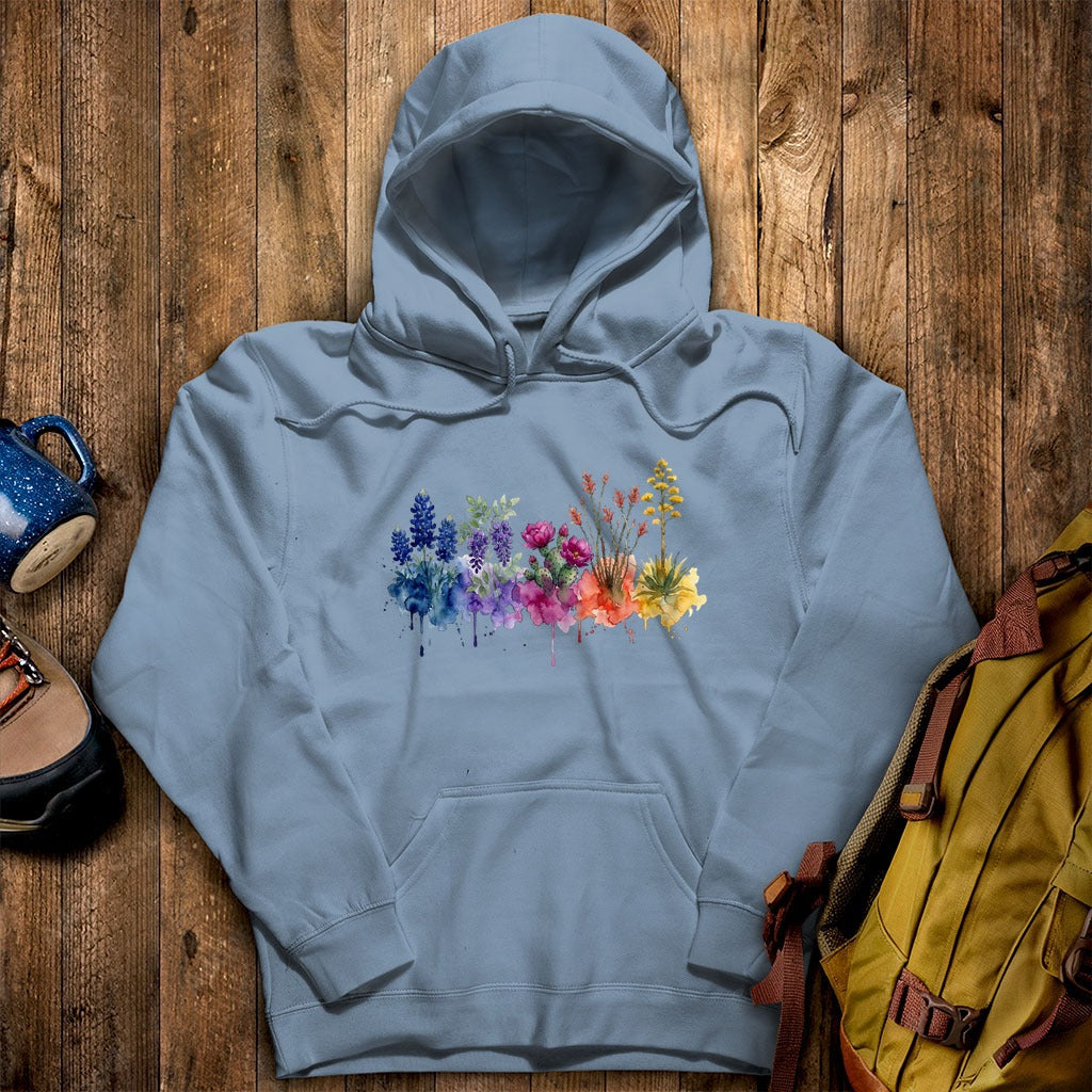 Watercolor Big Bend Wildflowers Hoodie
