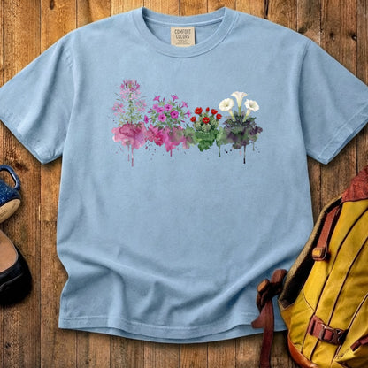 Watercolor Canyonlands Wildflowers Cotton T-Shirt