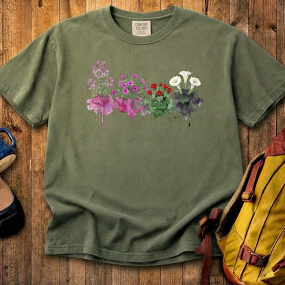 Watercolor Canyonlands Wildflowers Cotton T-Shirt