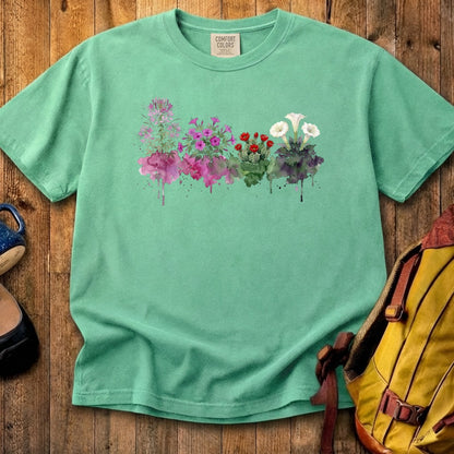 Watercolor Canyonlands Wildflowers Cotton T-Shirt