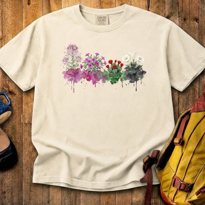 Watercolor Canyonlands Wildflowers Cotton T-Shirt