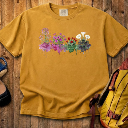 Watercolor Canyonlands Wildflowers Cotton T-Shirt