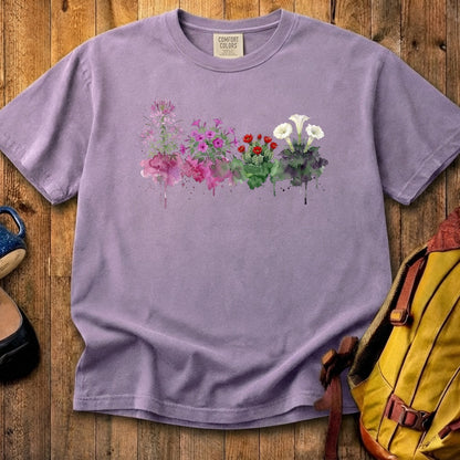 Watercolor Canyonlands Wildflowers Cotton T-Shirt