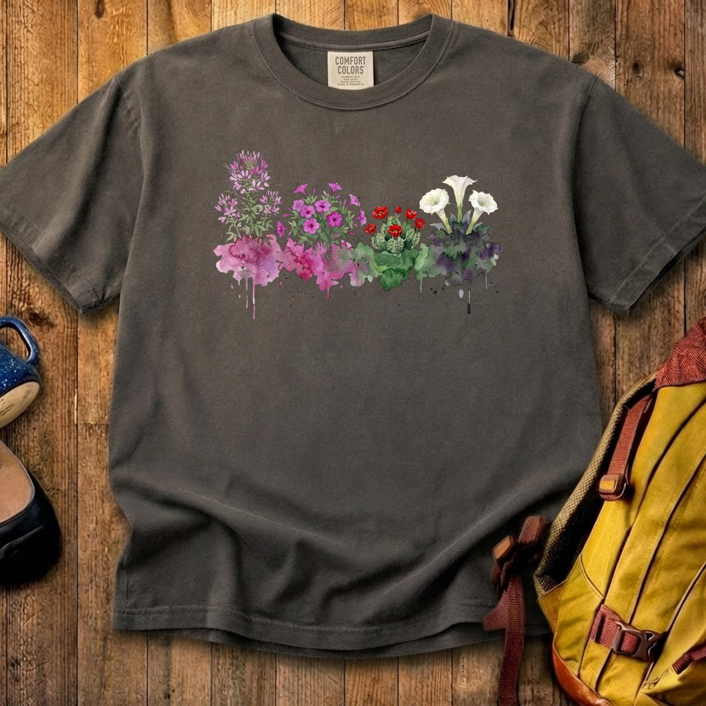 Watercolor Canyonlands Wildflowers Cotton T-Shirt