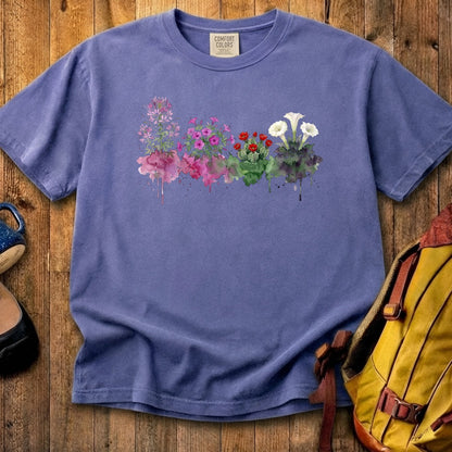 Watercolor Canyonlands Wildflowers Cotton T-Shirt
