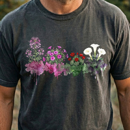 Watercolor Canyonlands Wildflowers Cotton T-Shirt