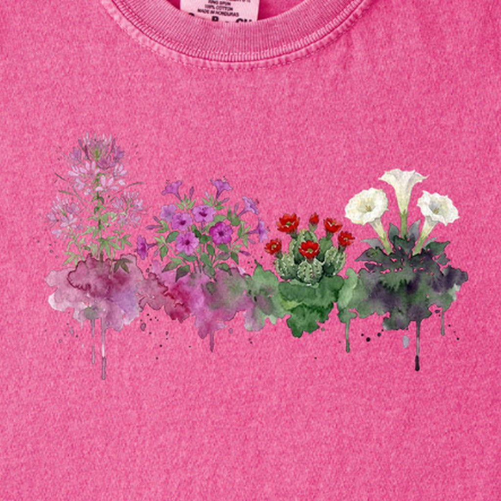 Watercolor Canyonlands Wildflowers Kids Cotton T-Shirt