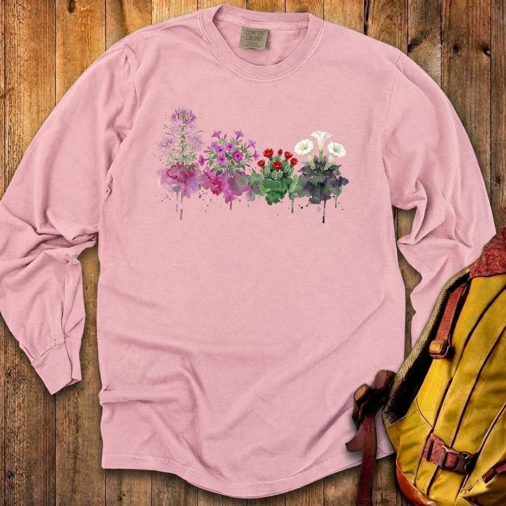 Watercolor Canyonlands Wildflowers Premium Long Sleeve
