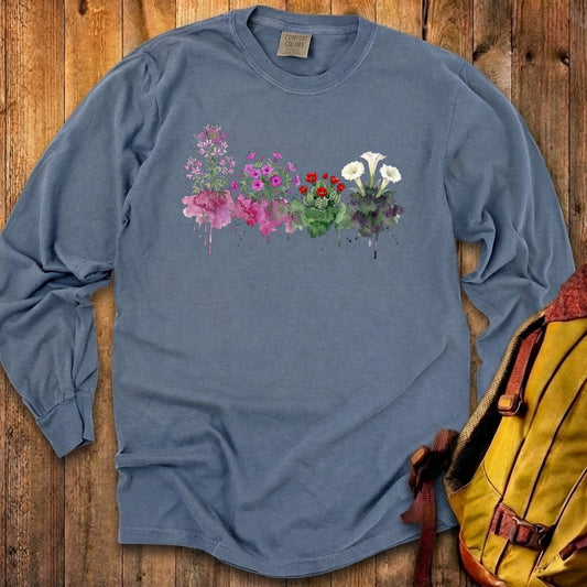 Watercolor Canyonlands Wildflowers Premium Long Sleeve