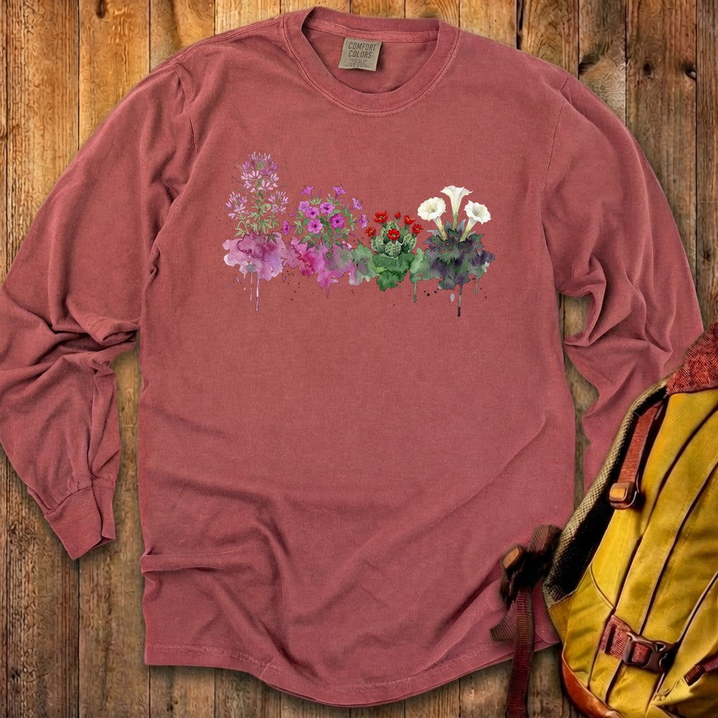 Watercolor Canyonlands Wildflowers Premium Long Sleeve