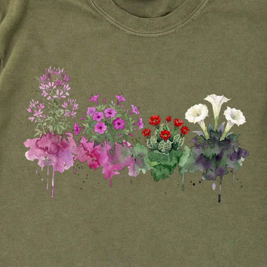 Watercolor Canyonlands Wildflowers Premium Long Sleeve