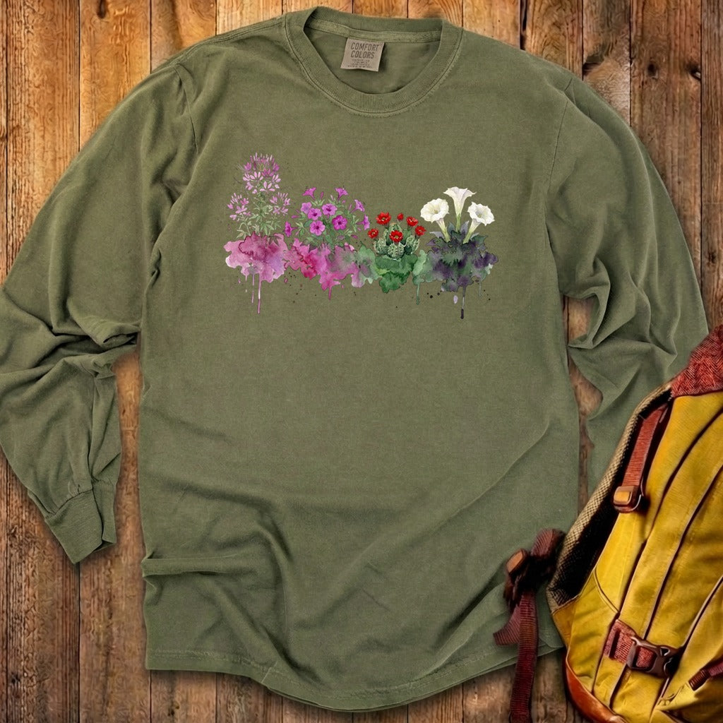 Watercolor Canyonlands Wildflowers Premium Long Sleeve