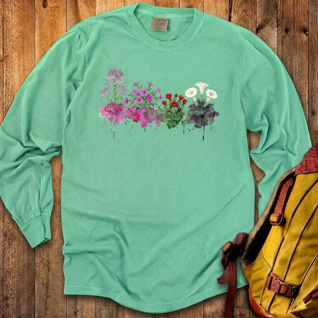 Watercolor Canyonlands Wildflowers Premium Long Sleeve