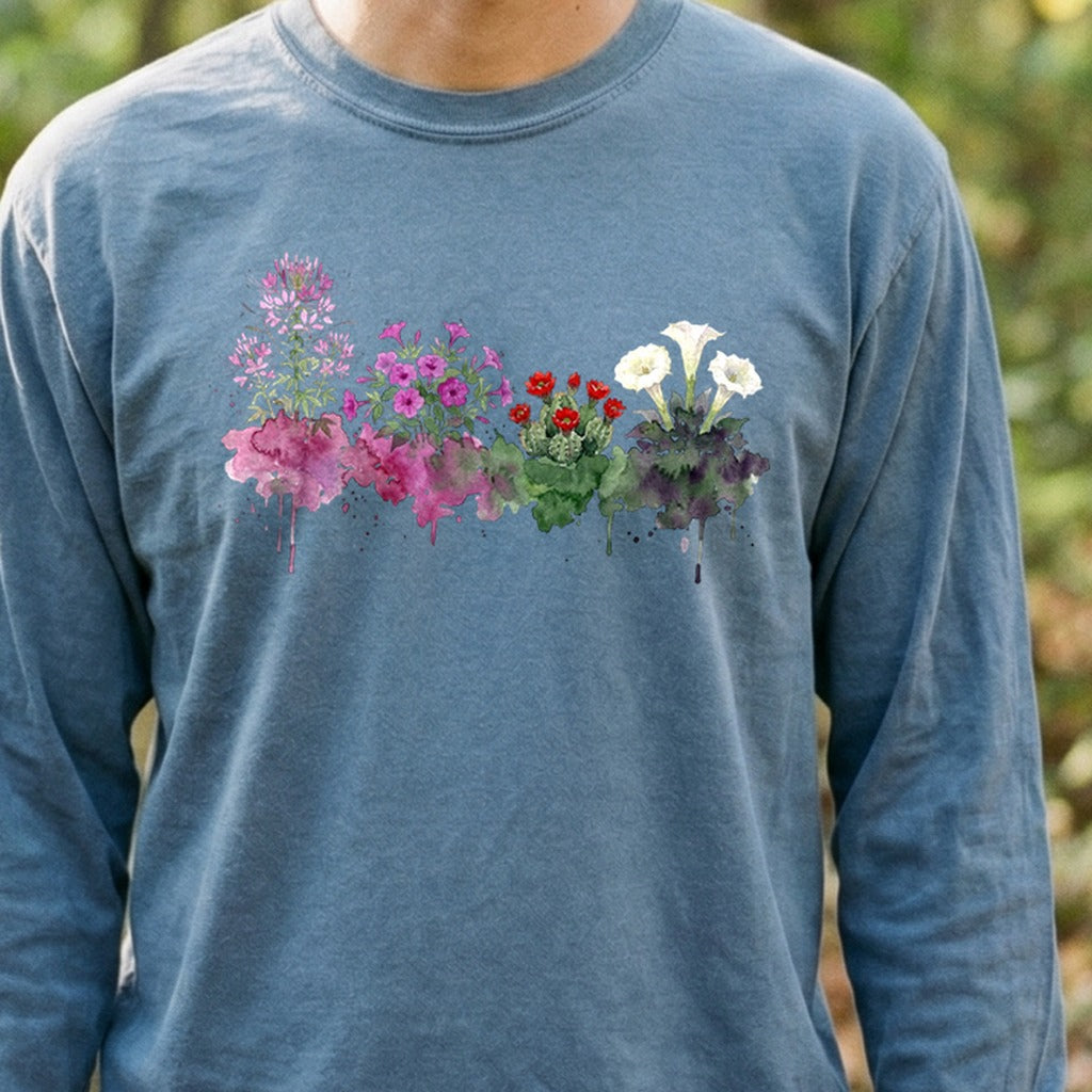 Watercolor Canyonlands Wildflowers Premium Long Sleeve