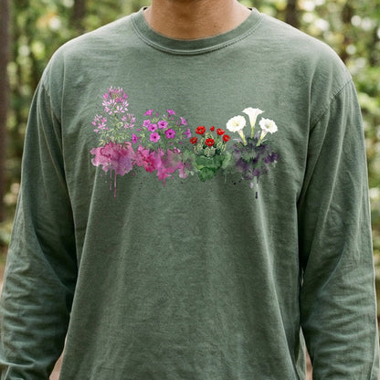 Watercolor Canyonlands Wildflowers Premium Long Sleeve