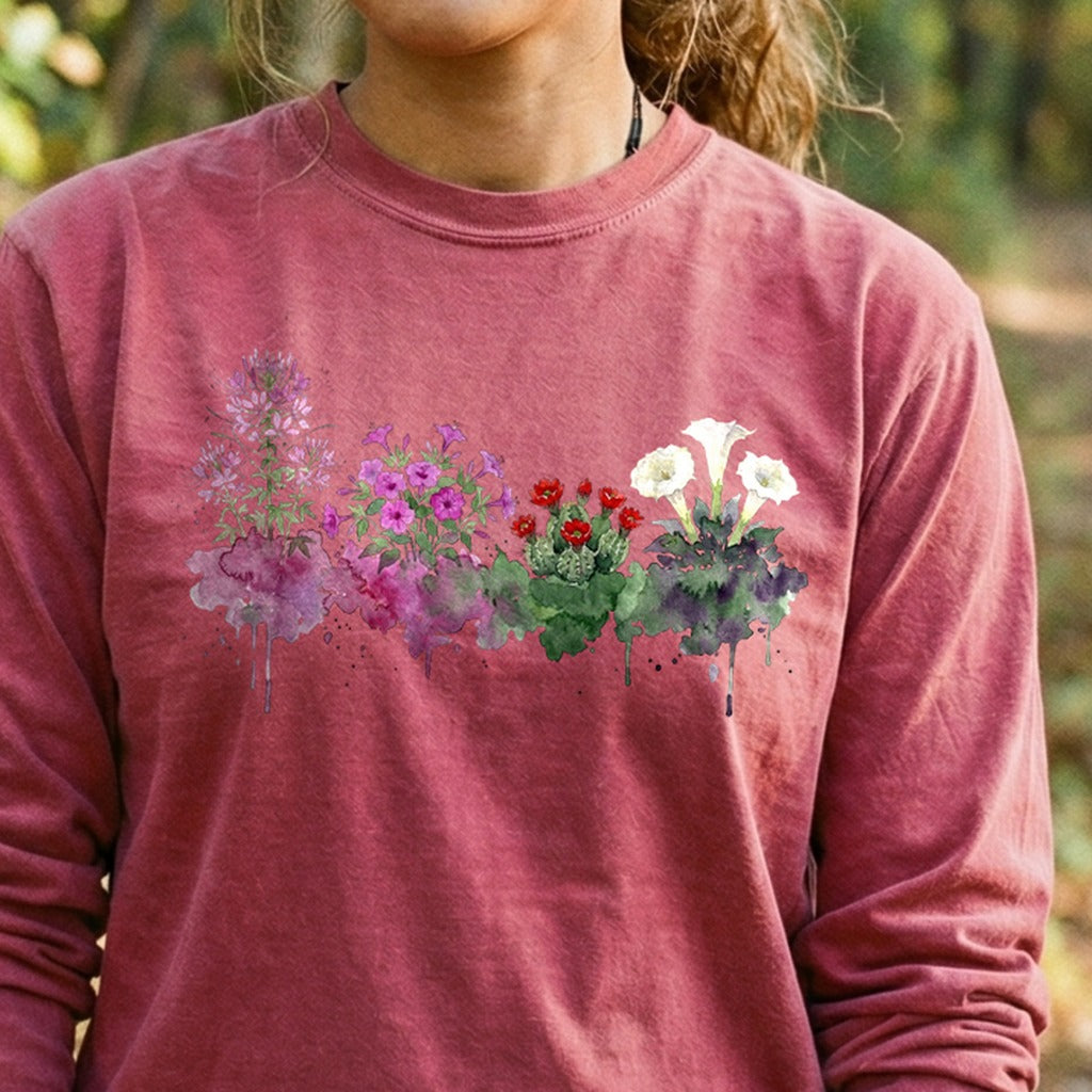 Watercolor Canyonlands Wildflowers Premium Long Sleeve