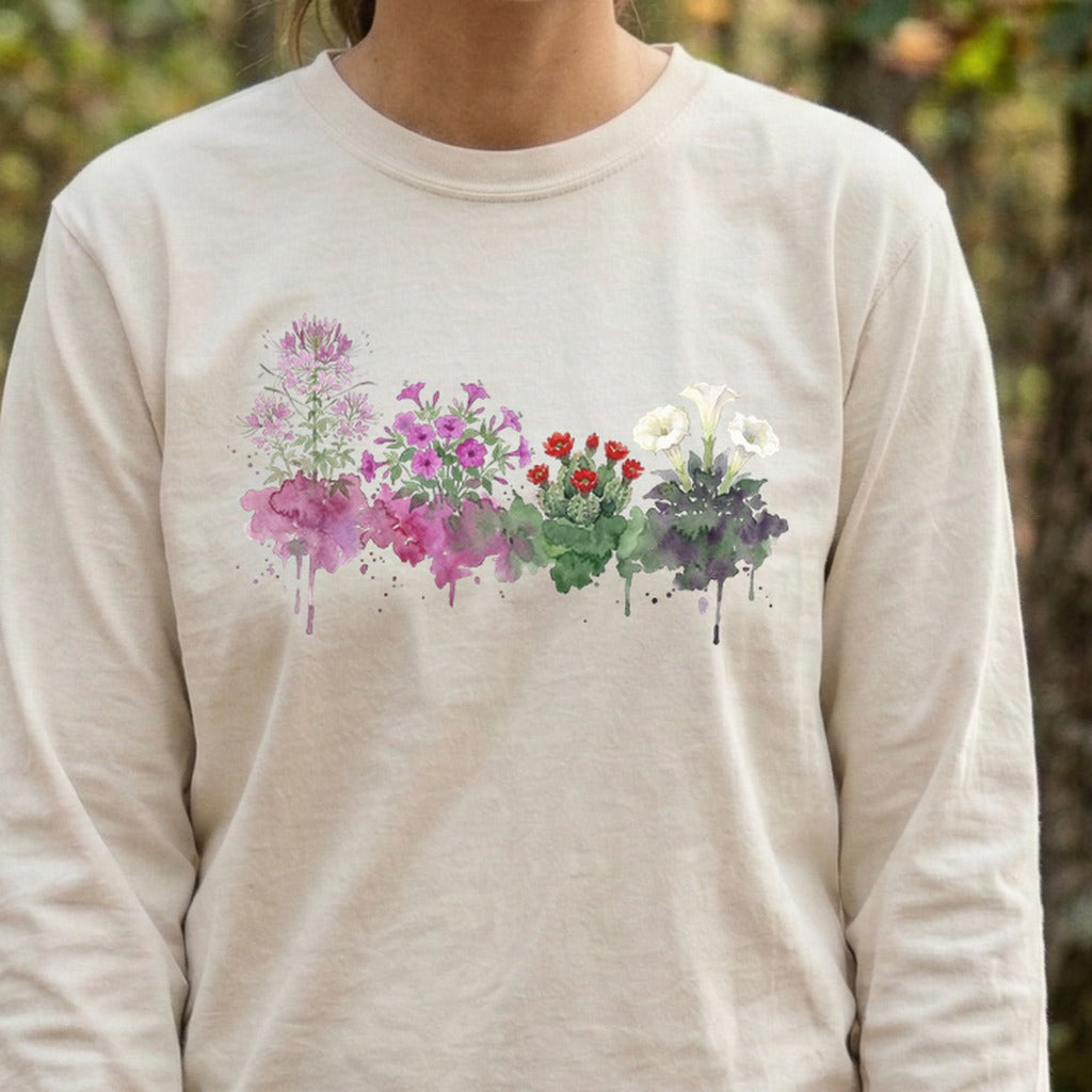 Watercolor Canyonlands Wildflowers Premium Long Sleeve