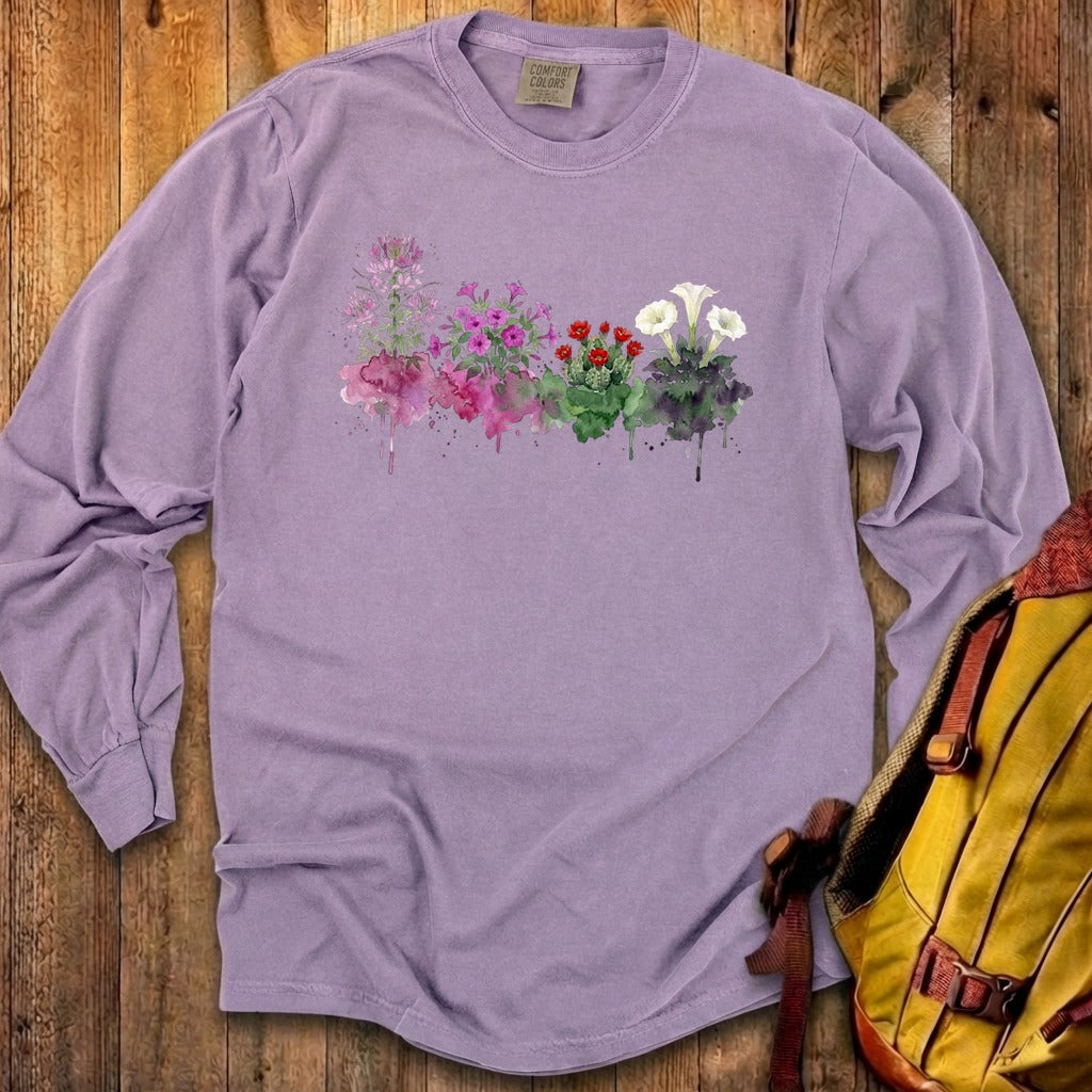 Watercolor Canyonlands Wildflowers Premium Long Sleeve