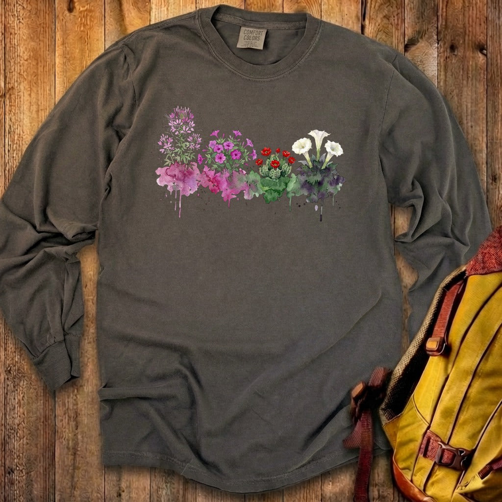 Watercolor Canyonlands Wildflowers Premium Long Sleeve