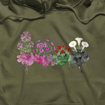Watercolor Canyonlands Wildflowers Hoodie