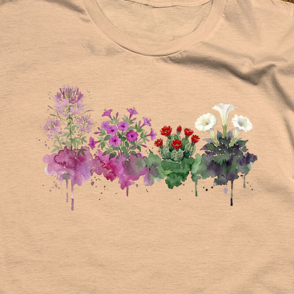 Watercolor Canyonlands Wildflowers T-Shirt
